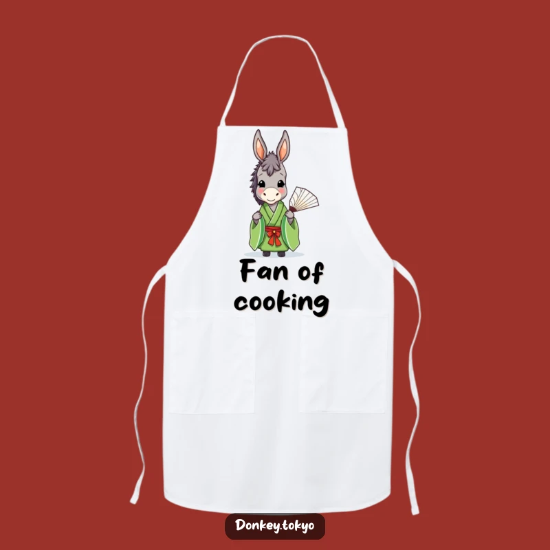 Funny Donkey Green Kimono Apron, Graceful Chef, Hilarious Kitchen Gift for Cooks