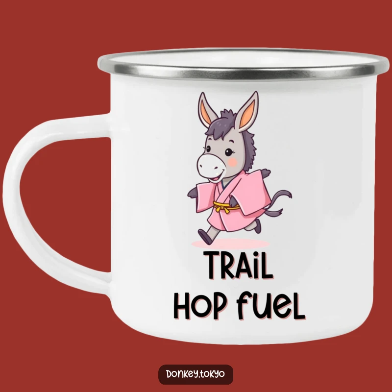 Funny Donkey Kimono Camping Mug: Adventure with Playful Hop Charm