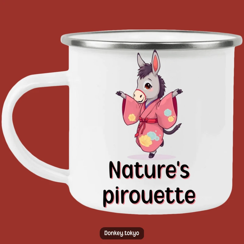 Funny Donkey Pirouette Camping Mug: Dance on the Go, Humorous Gift