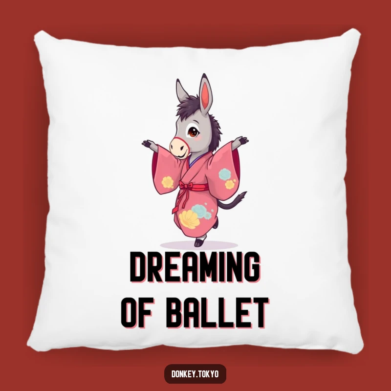 Funny Donkey Pirouette Pillow: Cozy Dancer Accent, Humorous Gift