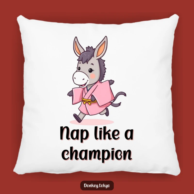 Cozy Funny Donkey Kimono Pillow: Rest with Playful Hop Critter Comfort