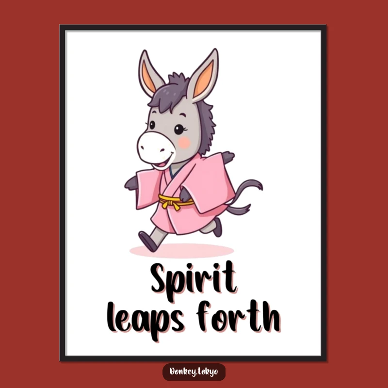 Funny Donkey Kimono Digital Art: Instant Playful Decor for Your Space