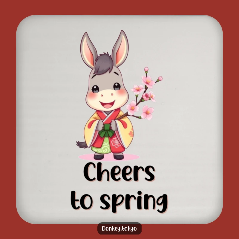 Jovial Donkey Kimono Coasters: Cheerful Protection for Your Table