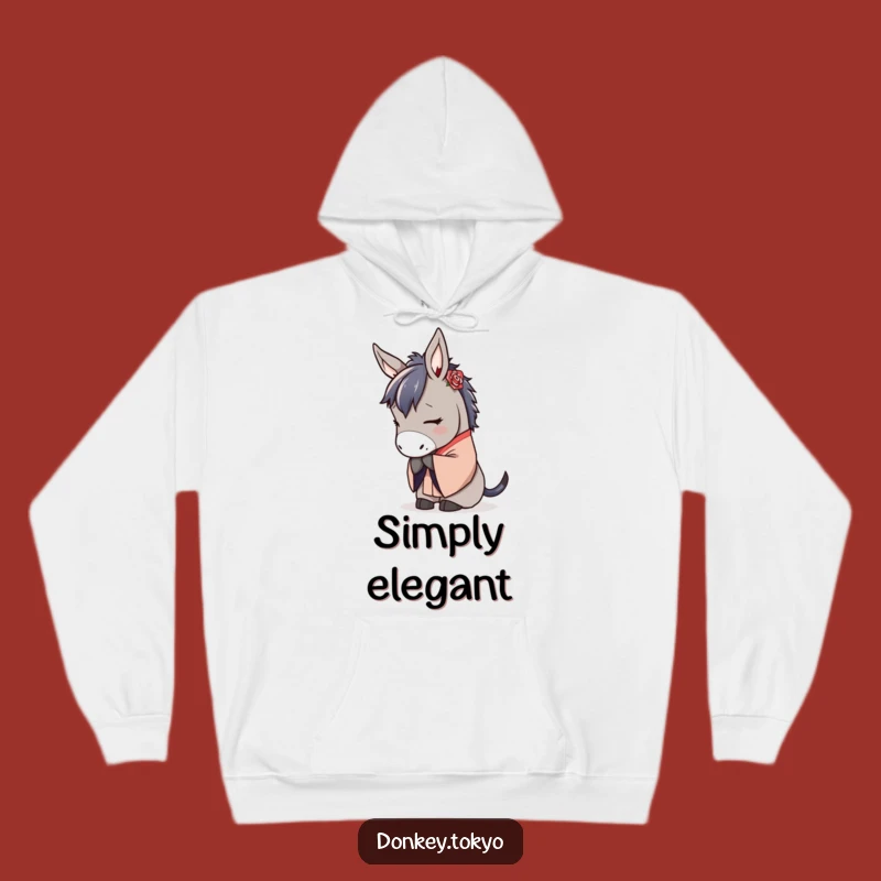 Cozy Serene Donkey Kimono Hoodie: Calm Comfort & Gentle Humor