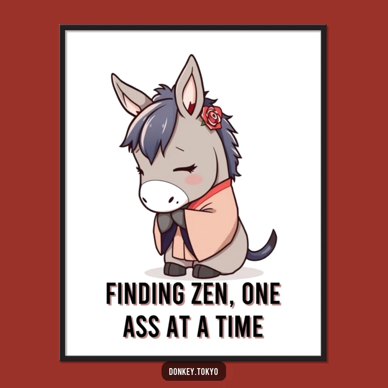 Free Printable Donkey Art: Serene Kimono Bow Downloadable Elegance