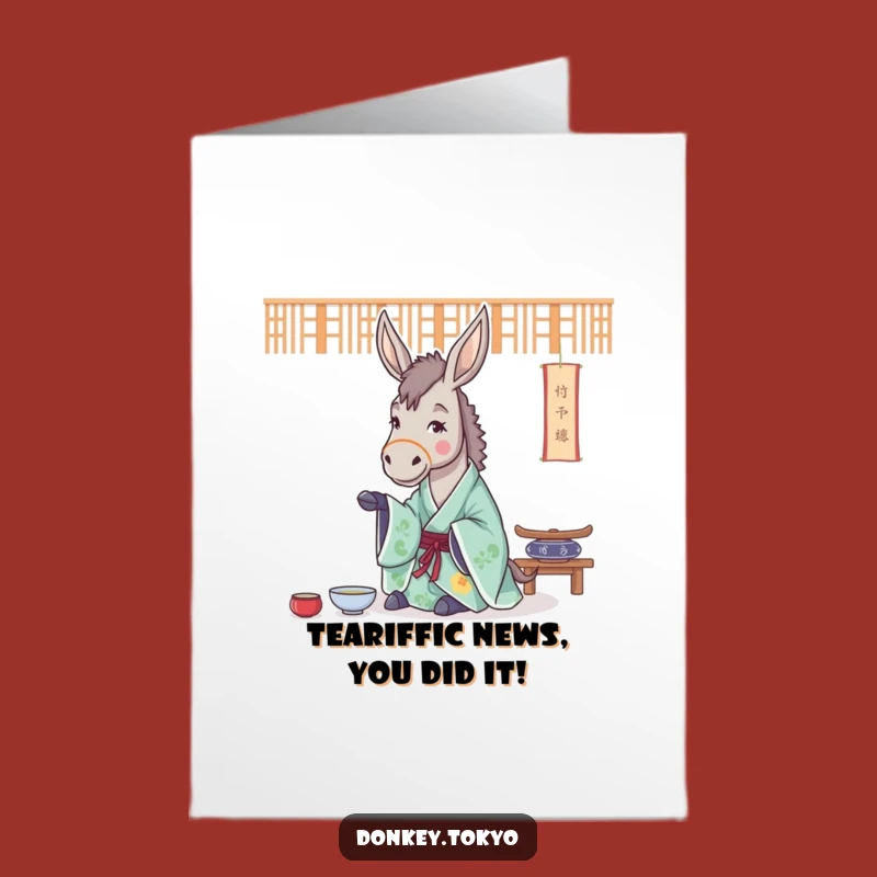 Free Printable Congrats Card: Donkey's Serene Achievement, Awesome Downloadable Gift