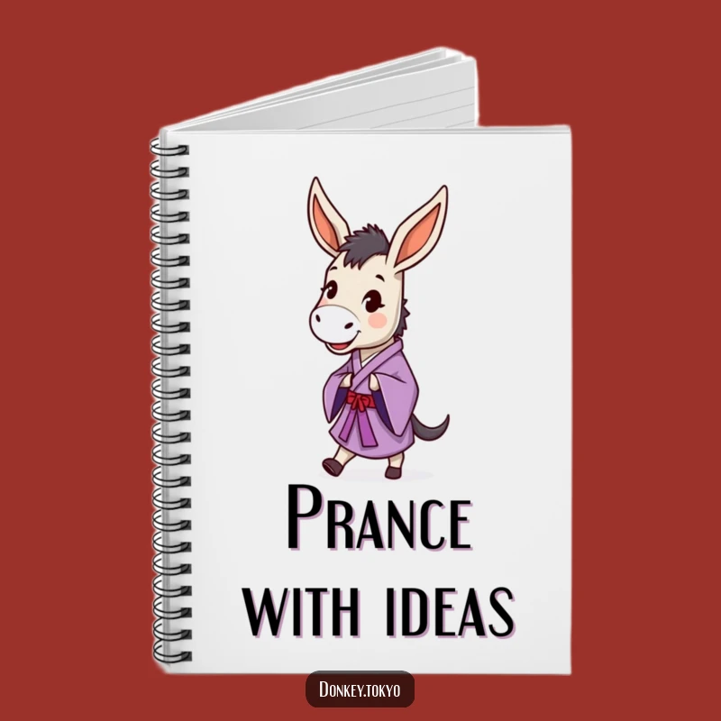 Funny Prancing Donkey Purple Kimono Notebook, Happy Notes, Hilarious Journal for Ideas